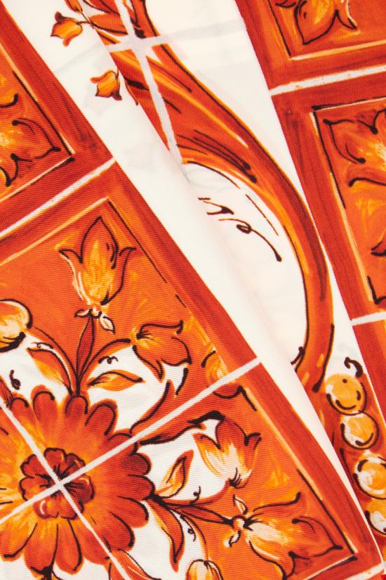 26FW 돌체앤가바나 머플러/스카프 FN090RGDDU6 IX3TN MAIOLICA 7 ORANGE - DOLCE & GABBANA