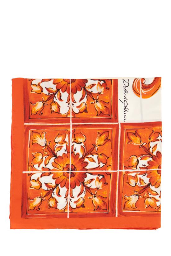 26FW 돌체앤가바나 머플러/스카프 FN090RGDDU6 IX3TN MAIOLICA 7 ORANGE