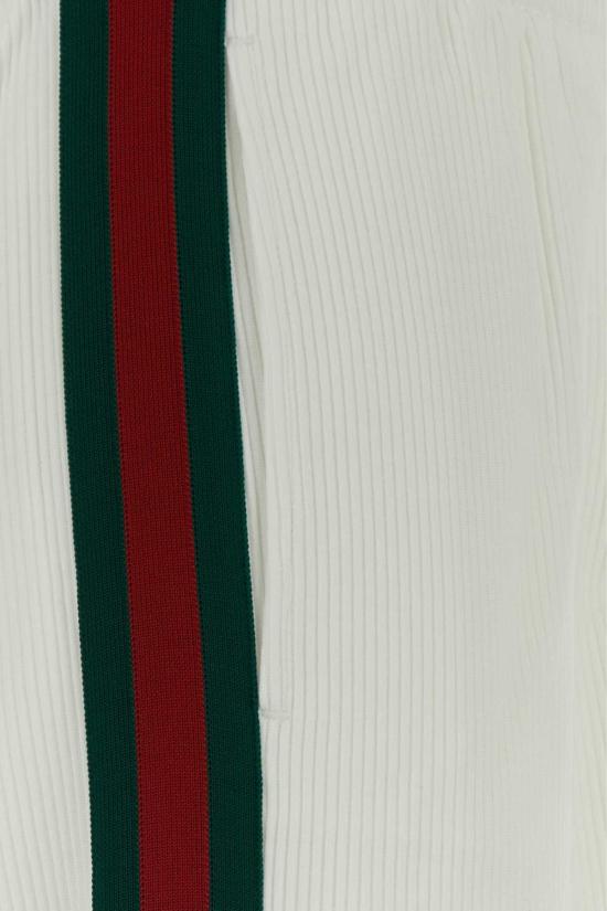  구찌 스트레이트 팬츠 저지 조거 팬츠 화이트 - GUCCI