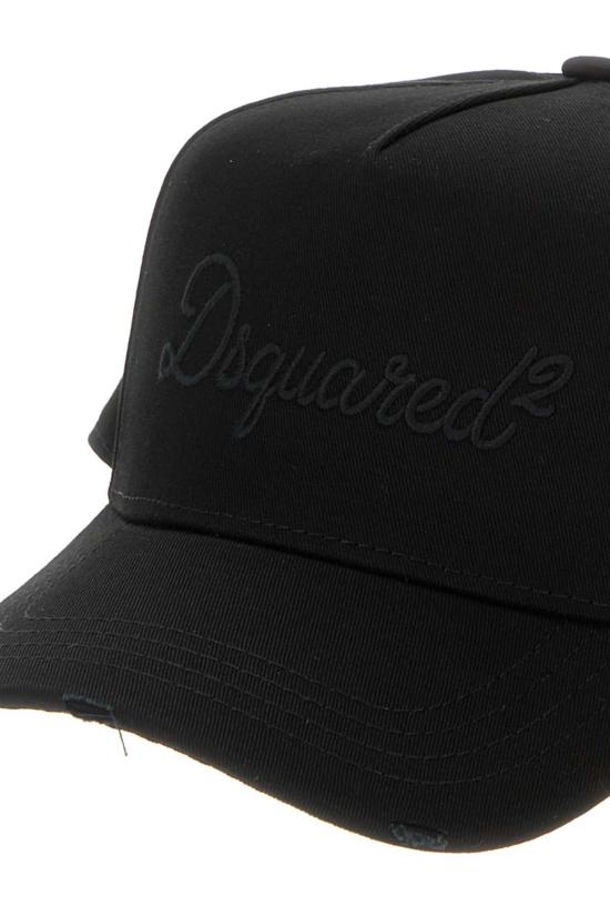  디스퀘어드2 볼캡 Dsquared2 코튼 베이스볼 캡 M436 블랙 - DSQUARED2