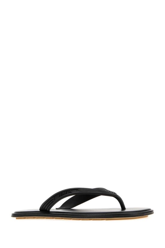 보테가베네타 뮬/슬리퍼 Bottega Veneta Sampieri 끈 슬리퍼 블랙 - BOTTEGA VENETA