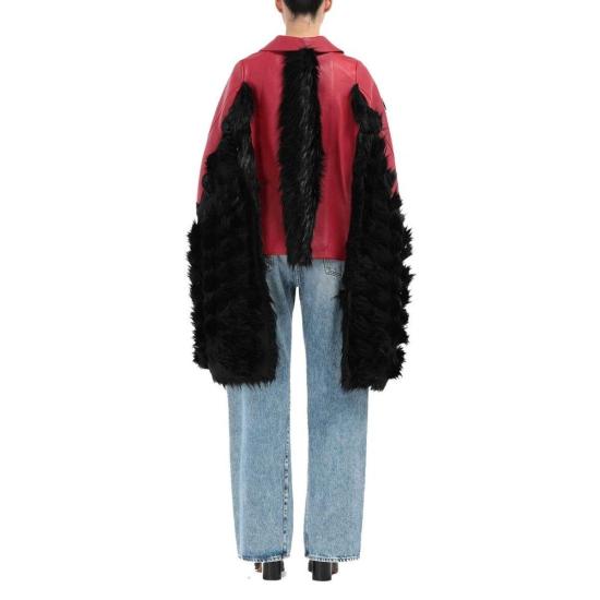  마르지엘라 가죽 자켓 메종  가죽 망토 - MAISON MARGIELA