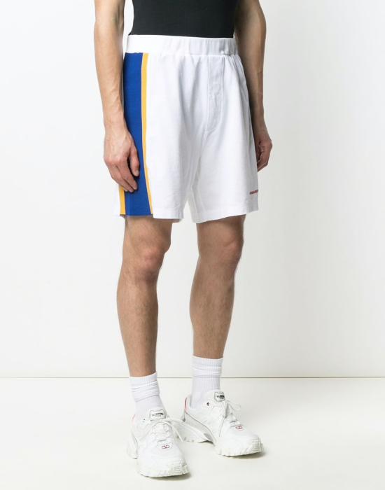  디스퀘어드2 숏팬츠 Dsquared2 사이드 스트라이프 로고 쇼츠 화이트 - DSQUARED2