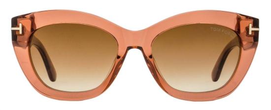  톰포드 선글라스 톰 포드 린다 02 버터플라이 선글라스 TF1285 53mm 투명 코랄 - TOMFORD