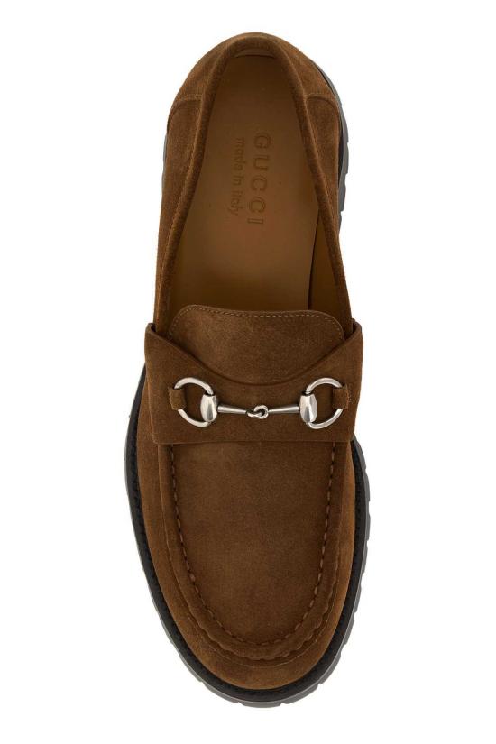  구찌 로퍼 브라운 스웨이드  Nocciola Mocassini - GUCCI