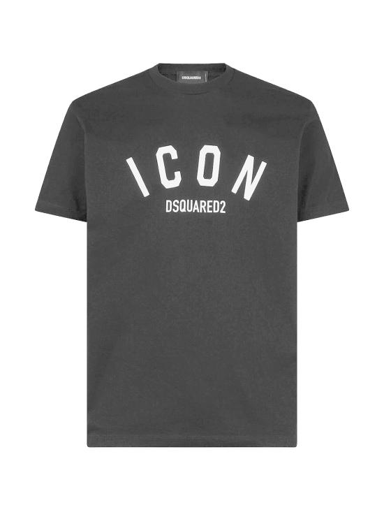  디스퀘어드2 반팔 티셔츠 Dsquared2 Be Icon 쿨핏 티셔츠 블랙 - DSQUARED2