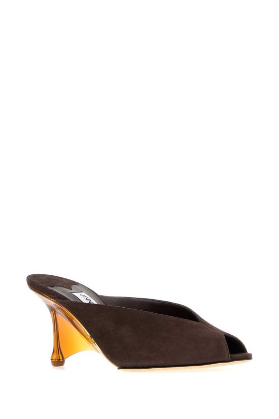  지미추 뮬/슬리퍼 글레이스 스웨이드 뮬 초콜릿 앰버 믹스 - JIMMY CHOO