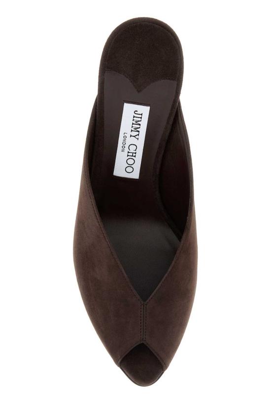  지미추 뮬/슬리퍼 글레이스 스웨이드 뮬 초콜릿 앰버 믹스 - JIMMY CHOO