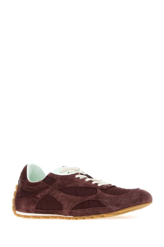  보테가베네타 스니커즈 보테가 베네타 캔버스 앤 스웨이드 오르빗 플래시  버건디 - BOTTEGA VENETA