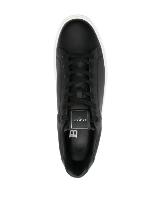  발망 스니커즈 B 코트 로고 로우탑  블랙 - BALMAIN