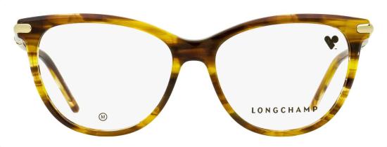  롱샴 안경 소프트 오벌 LO2727 238 테, 53mm, 플라스틱(아세테이트), 브라운 혼 - LONGCHAMP