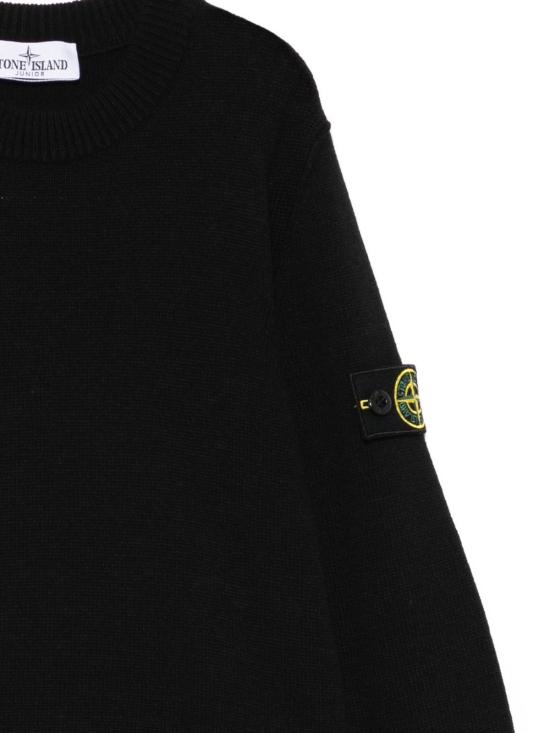 26FW [키즈] 스톤 아일랜드 니트/스웻셔츠 L2S165100002 S00M1V0029 Black - STONE ISLAND