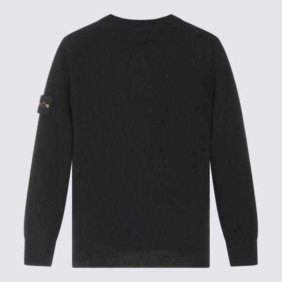 26FW [키즈] 스톤 아일랜드 와펜 크루넥 니트 스웨터 L2S165100002 S00M1V0029 BLACK - STONE ISLAND