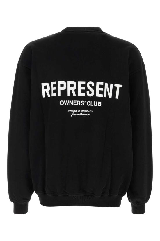  리프레젠트 긴팔 티셔츠 오너스 클럽을 대표하는 블랙 스웨트셔츠 - REPRESENT