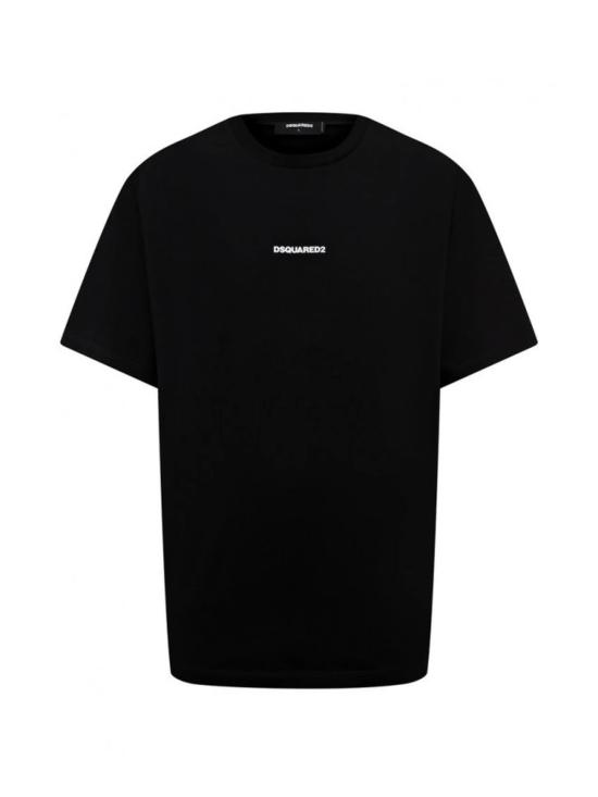 디스퀘어드2 반팔 티셔츠 Dsquared2 슬라우치핏 로고 티셔츠 블랙 - DSQUARED2