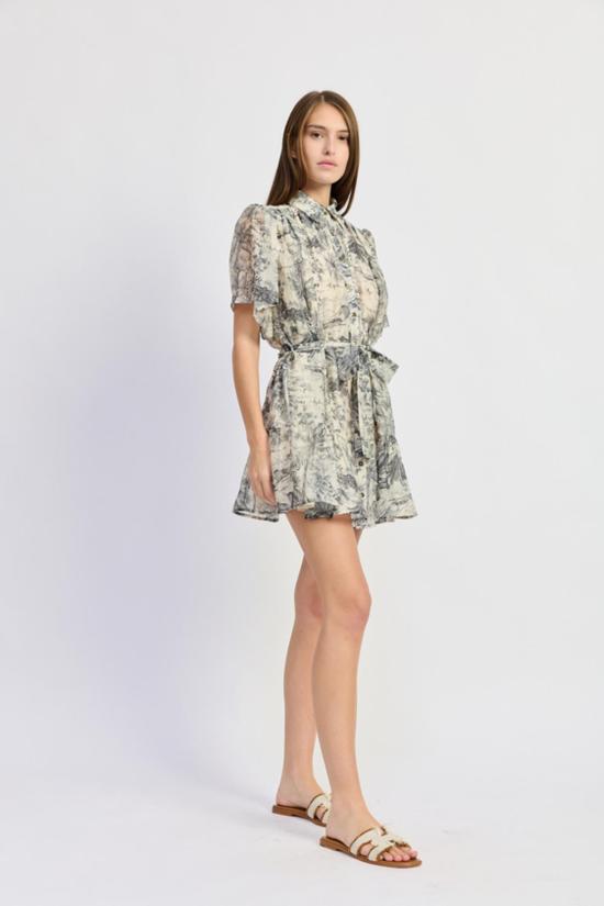 앙 세종 숏 원피스 En Saison Holly Toile Dress - EN SAISON