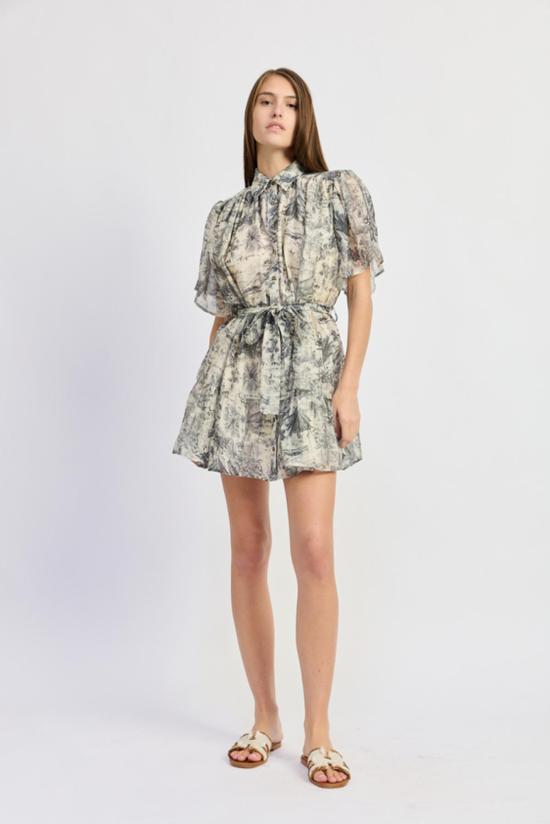  앙 세종 숏 원피스 En Saison Holly Toile Dress