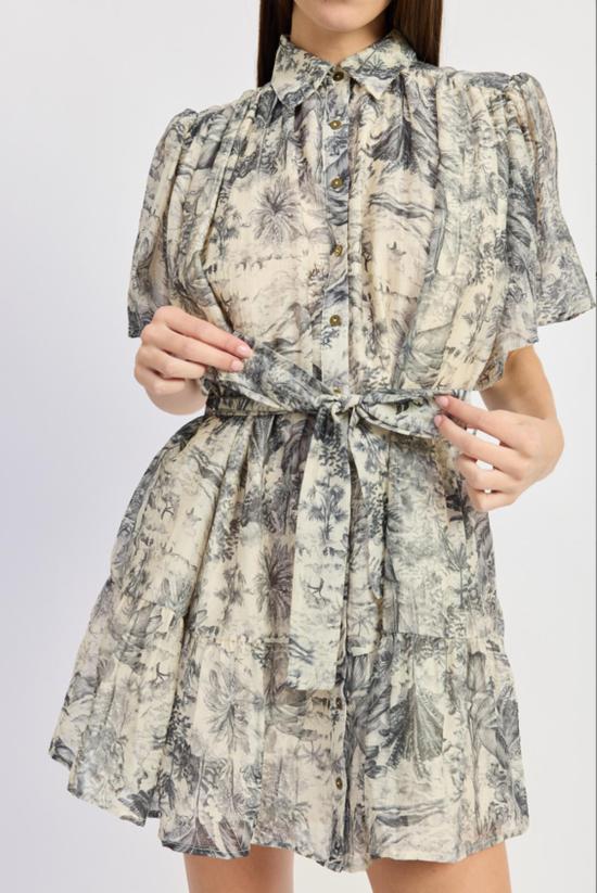  앙 세종 숏 원피스 En Saison Holly Toile Dress - EN SAISON