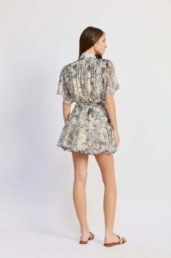  앙 세종 숏 원피스 En Saison Holly Toile Dress - EN SAISON