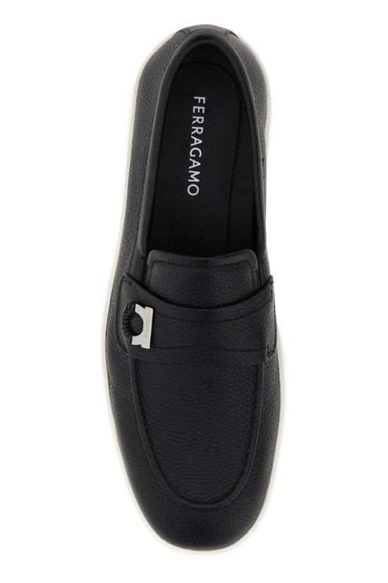  살바토레 페라가모 로퍼 페라가모 블랙 레더 탄크레디 - SALVATORE FERRAGAMO