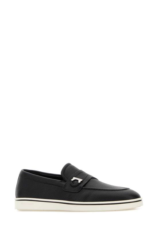  살바토레 페라가모 로퍼 페라가모 블랙 레더 탄크레디 - SALVATORE FERRAGAMO
