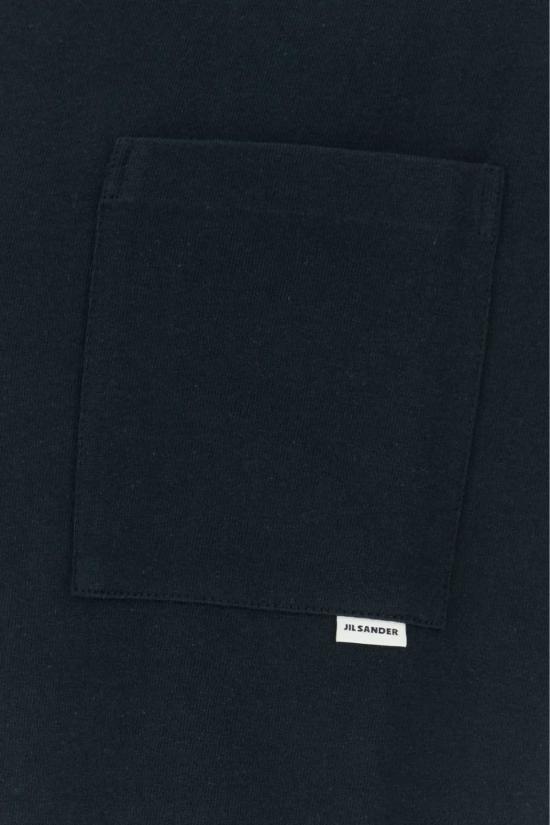  질샌더 반팔 티셔츠 질 샌더 402 아웃테이셔널 코튼 티셔츠 미드나잇 블루 - JIL SANDER