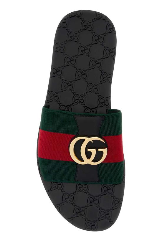  구찌 뮬/슬리퍼 자수 패브릭 리비에라 슬리퍼 - GUCCI