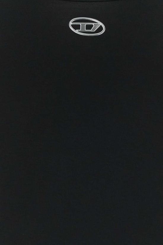  디젤 숏 원피스 블랙 저지 스트레치 미니 드레스 - DIESEL