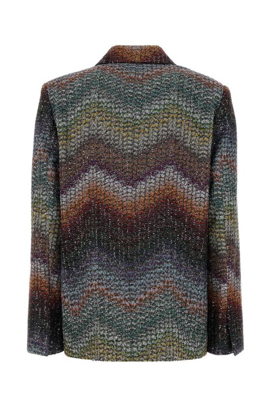  미소니 수트 자켓 미쏘니 자수 비스코스 블렌드 블레이저 멀티다크 - MISSONI