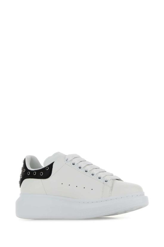  알렉산더 맥퀸 스니커즈 화이트 가죽  (블랙 힐) - ALEXANDER MCQUEEN