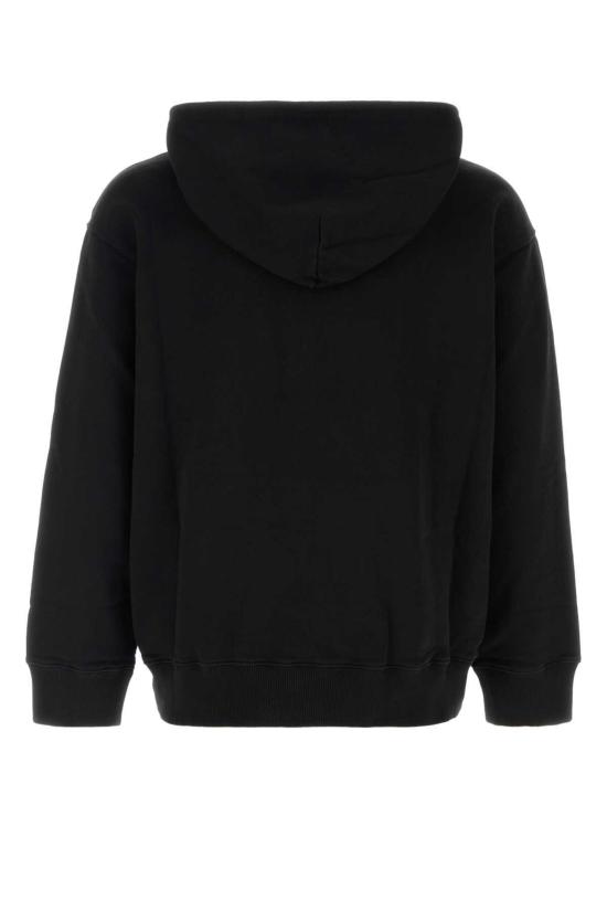  MM6 메종마르지엘라 후드 티셔츠 Mm6 메종 마르지엘라 블랙 코튼 스웨트셔츠 - MM6 MAISON MARGIELA