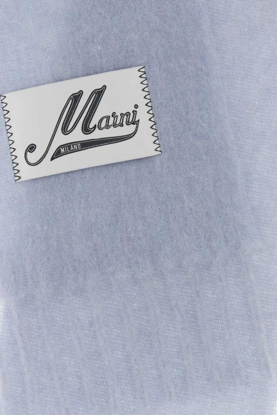  마르니 머플러/스카프 파우더 블루 알파카 혼방 스카프 - MARNI