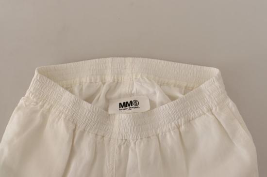  마르지엘라 크롭 팬츠 메종  하이웨이스트  화이트 - MAISON MARGIELA