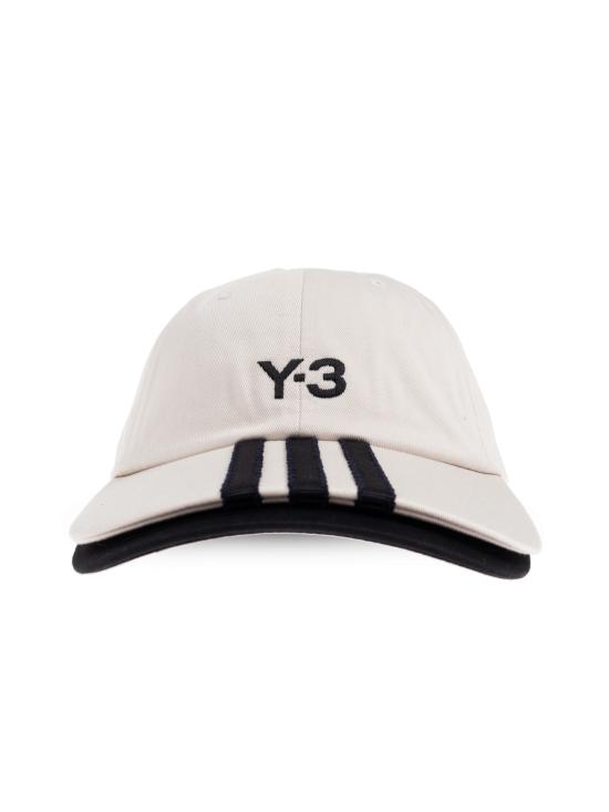  와이쓰리 모자 Y 3 스트라이프 로고 야구  (화이트) - Y-3