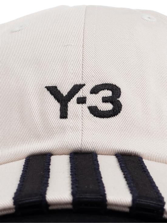  와이쓰리 모자 Y 3 스트라이프 로고 야구  (화이트) - Y-3