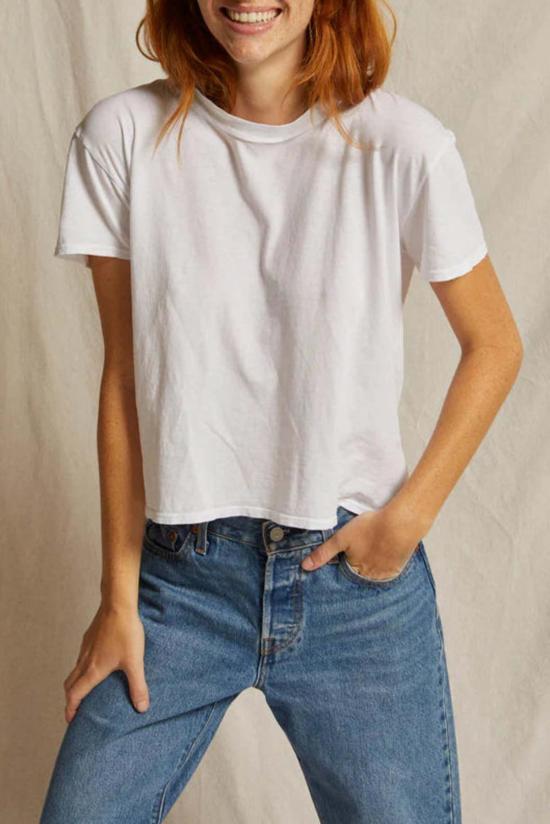  퍼펙트 화이트 티 반팔 티셔츠 퍼펙트화이트티 할리 화이트 크루 티셔츠 - PERFECT WHITE TEE
