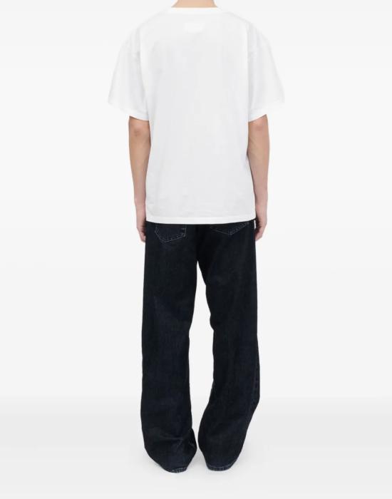  마르지엘라 반팔 티셔츠 메종  MM6 넘버 로고 티셔츠 화이트 - MAISON MARGIELA