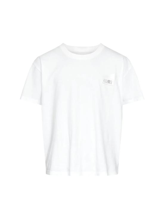  마르지엘라 반팔 티셔츠 메종  MM6 넘버 로고 티셔츠 화이트 - MAISON MARGIELA