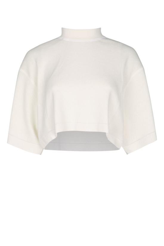  알라이아 민소매 티셔츠 크롭탑 SS 탑 블랑