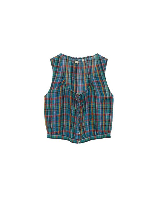  도엔 블라우스 Dôen Theo 탑 Alderbrook Plaid