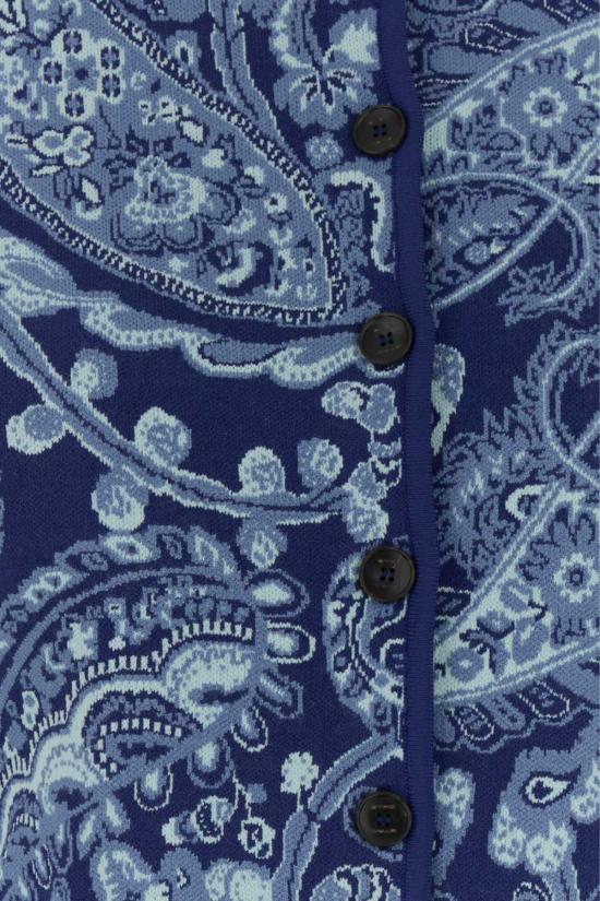  에트로 가디건 Etro 자수 니트  블루 - ETRO
