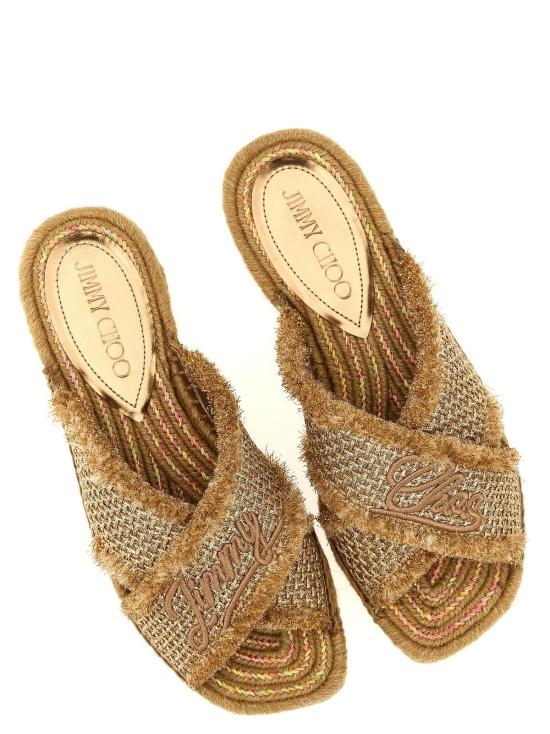  지미추 뮬/슬리퍼 아시엘 슬라이드 골드 - JIMMY CHOO