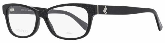  지미추 안경 JC278 DXF 54mm 직사각형  블랙 글리터 - JIMMY CHOO