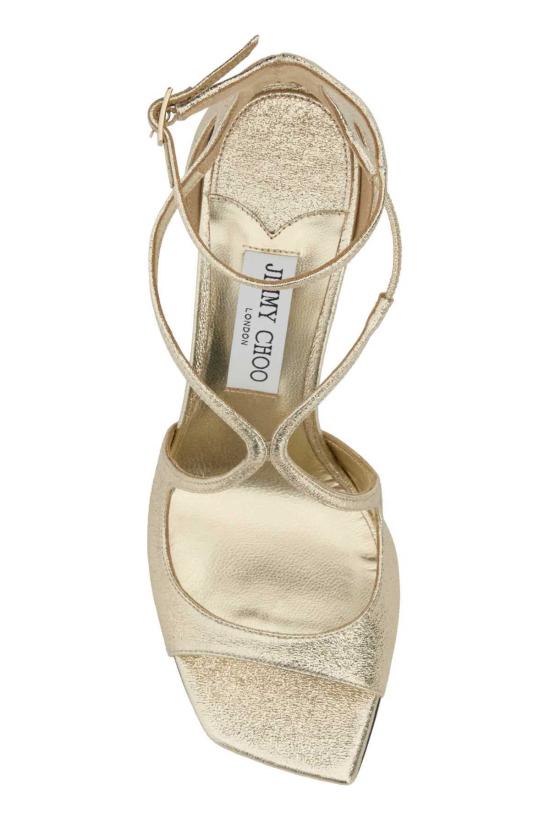  지미추 샌들 골드 패브릭 아지아 95 - JIMMY CHOO