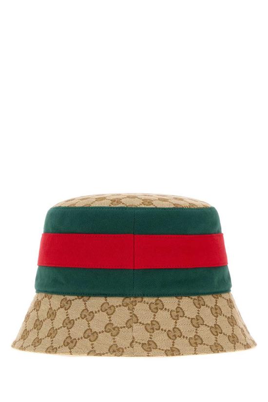  구찌 버킷햇 GG 패브릭 버킷햇 로프 다크 그린 - GUCCI