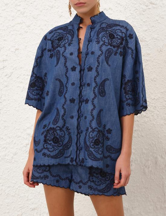 26FW 짐머만 셔츠 8360TSS261 RWBLU - ZIMMERMANN