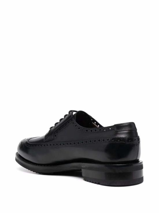  살바토레 페라가모 드레스 슈즈 페라가모 마커스 펀칭 브로그 더비 슈즈 블랙 - SALVATORE FERRAGAMO