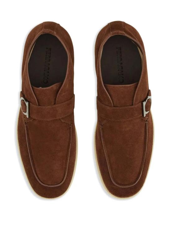  살바토레 페라가모 부츠 페라가모 간치니 버클 스웨이드 - SALVATORE FERRAGAMO