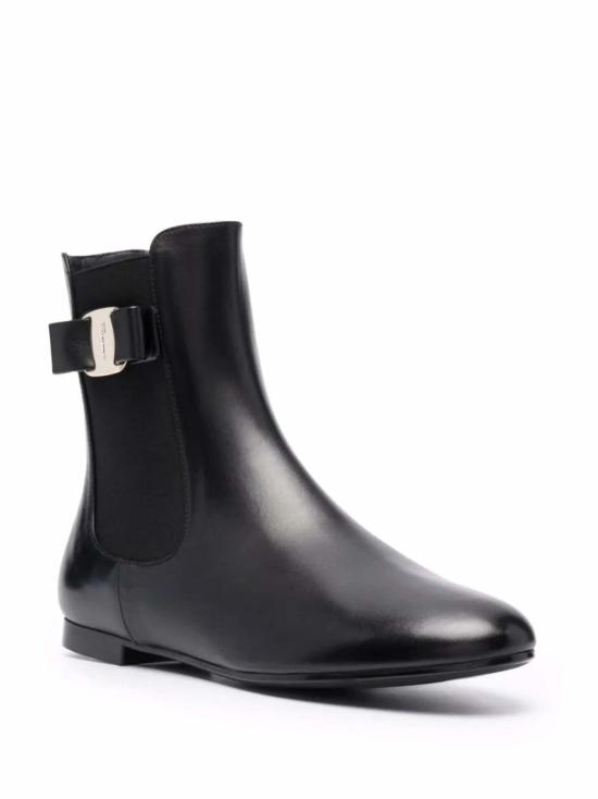  살바토레 페라가모 부츠 페라가모 바라 보우 첼시  블랙 - SALVATORE FERRAGAMO