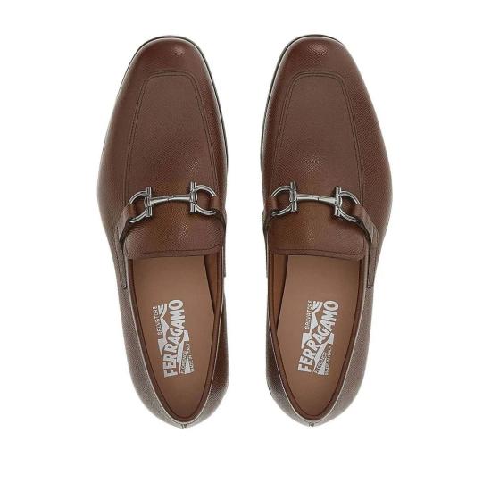  살바토레 페라가모 로퍼 페라가모 간치니 장식 모카신 브라운 - SALVATORE FERRAGAMO